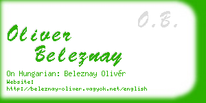 oliver beleznay business card